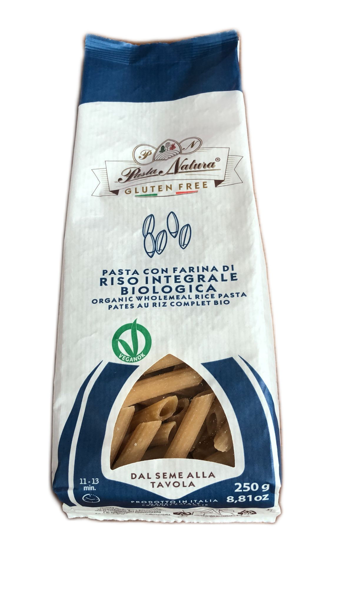 Pasta con farina di riso integrale biologica - Senza Glutine