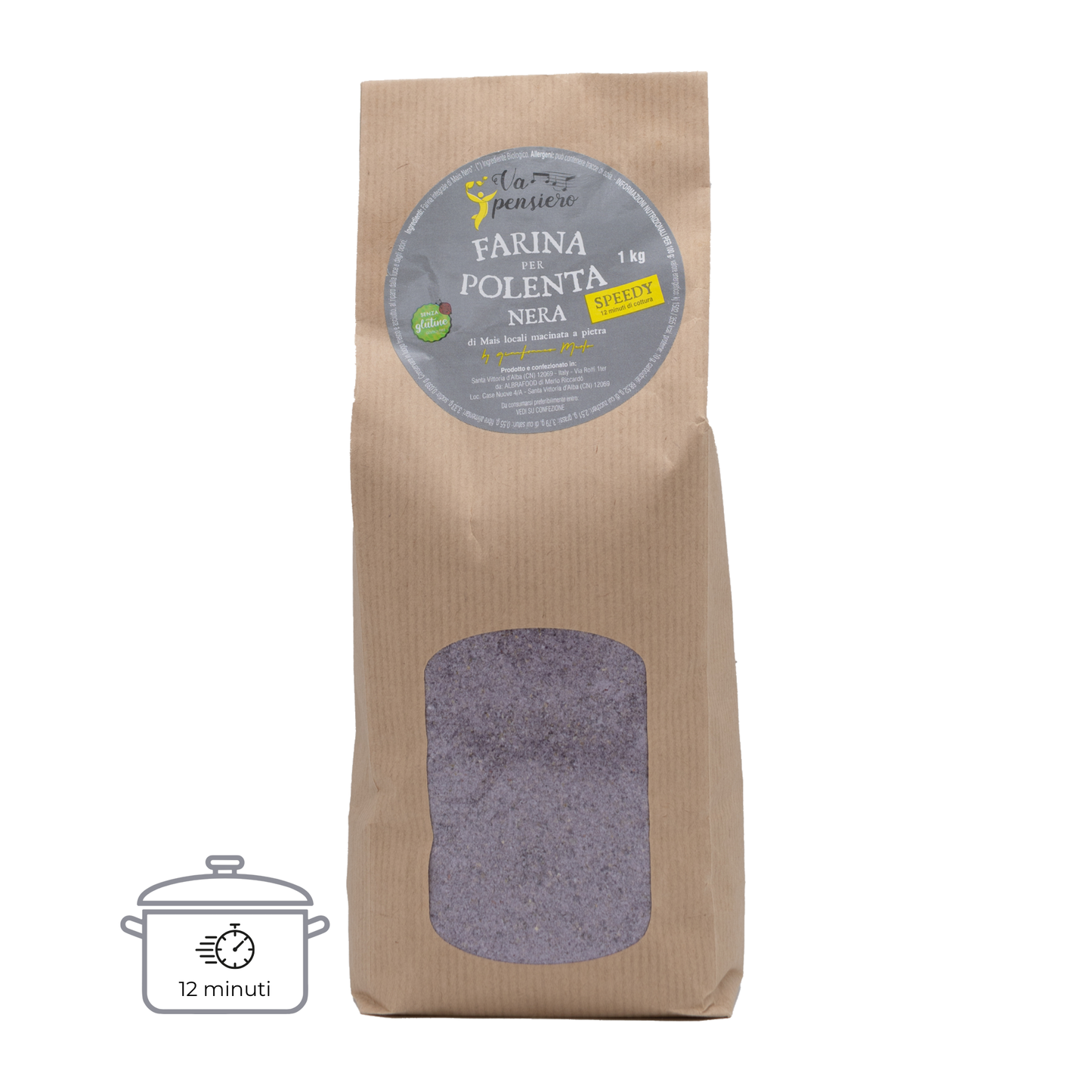 Farina per polenta nera a cottura veloce