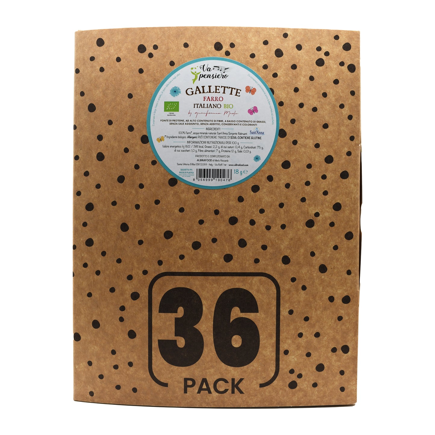 Gallette di Farro Italiano Bio Va Pensiero - Box 36 pack