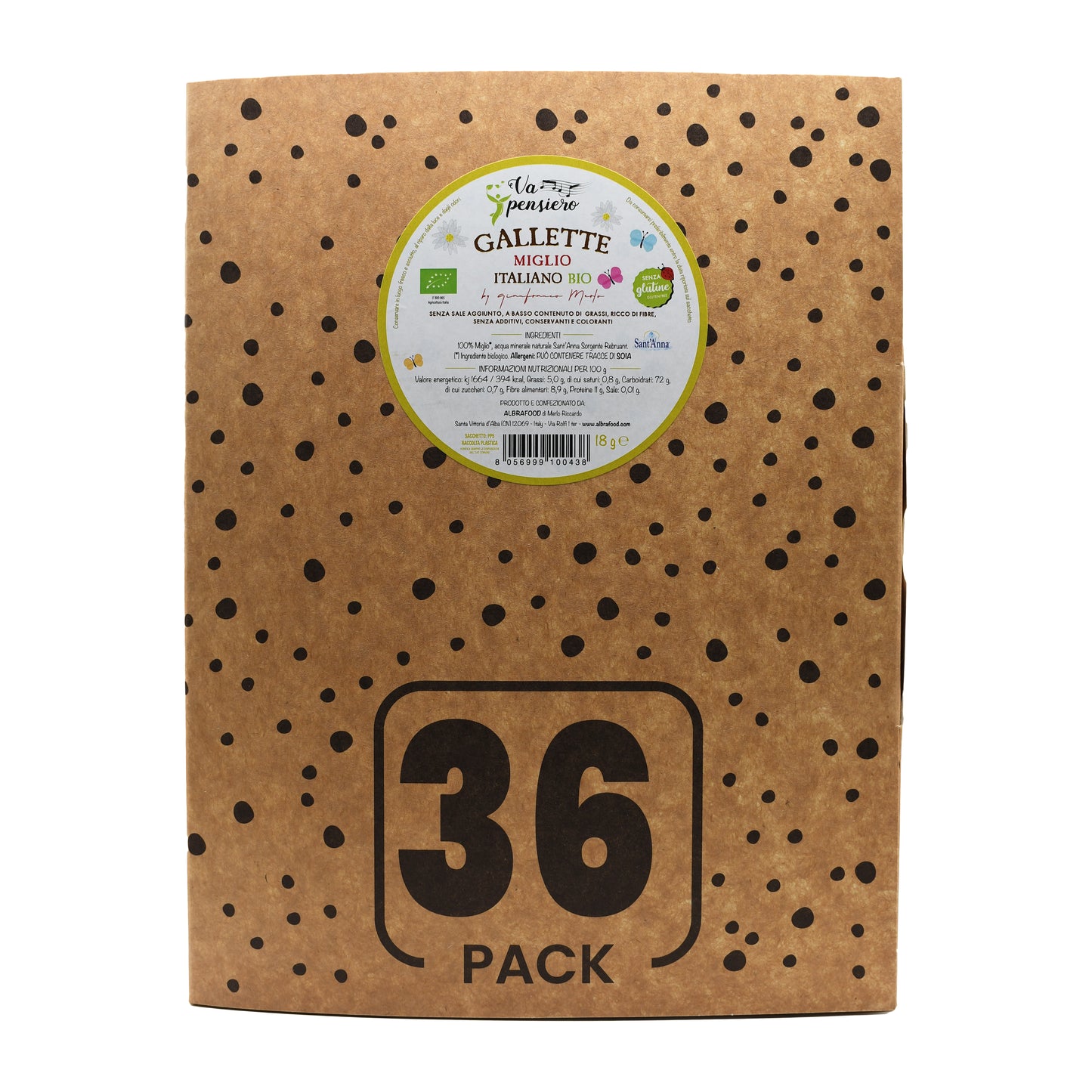Gallette di Miglio Italiano Va Pensiero Bio - Box 36 pack