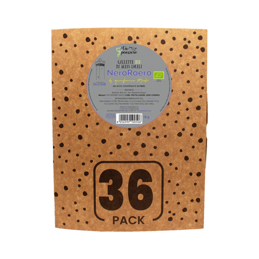 Gallette Bio di Mais Locali NeroRoero - Box 36 pack - Va Pensiero