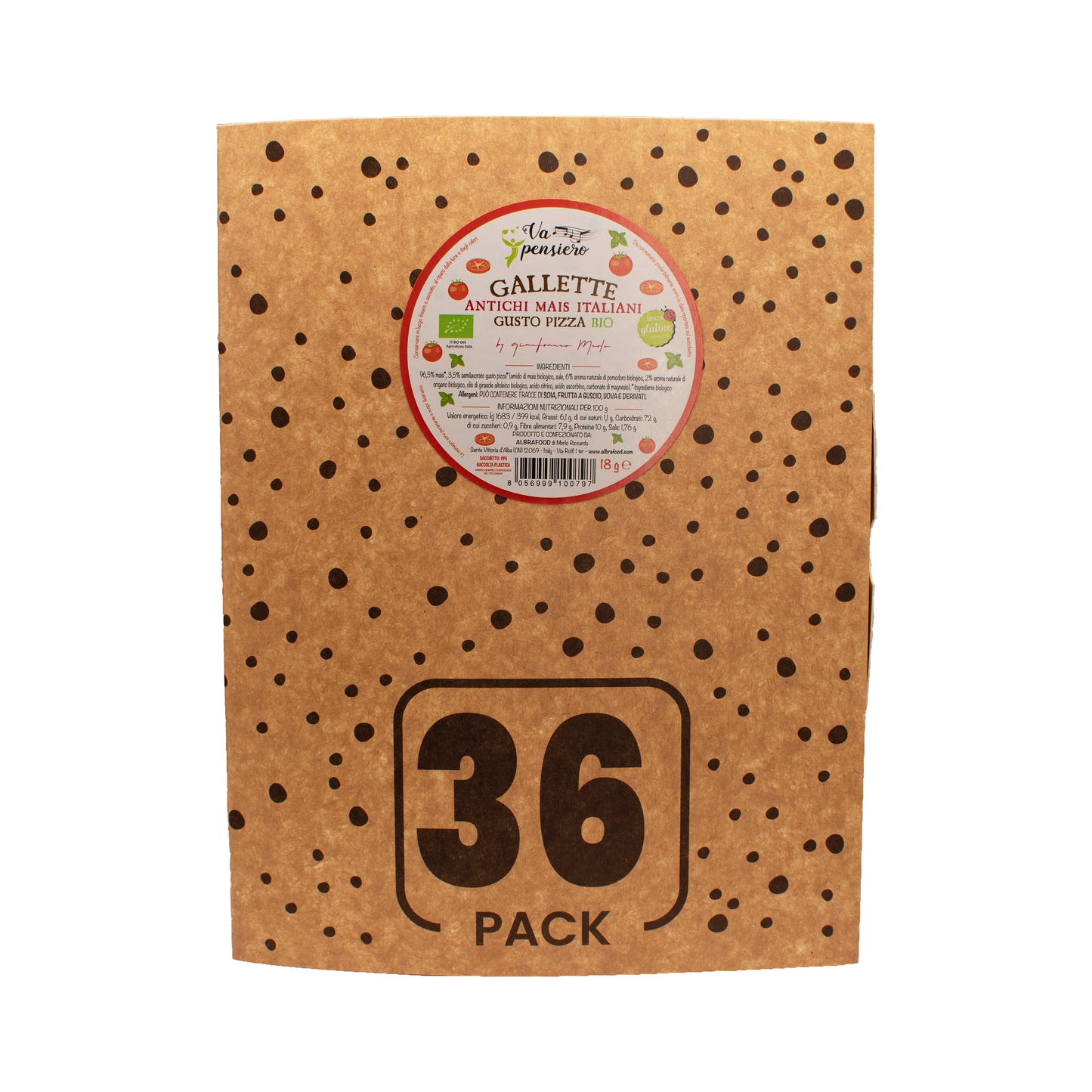 Gallette di antichi mais italiani gusto Pizza Bio - Box 36 Pack