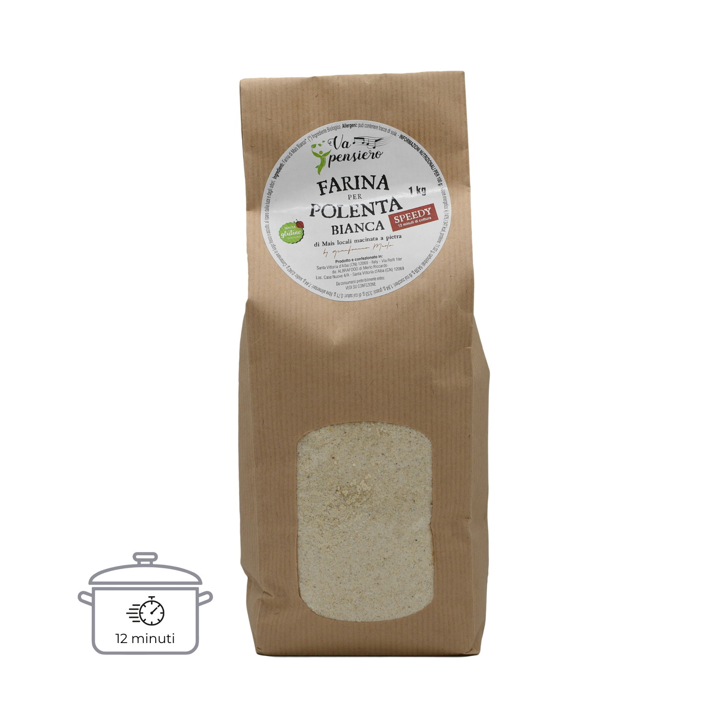 Farina per polenta bianca a cottura veloce
