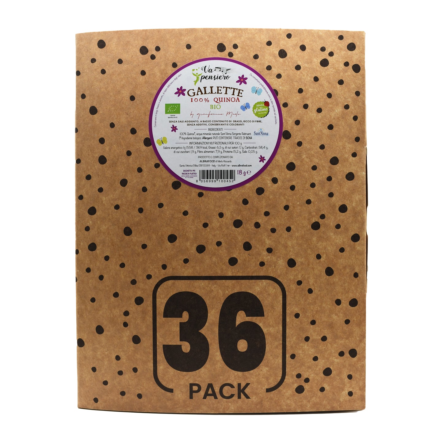 Gallette di 100% Quinoa Bio Va Pensiero - Box 36 pack